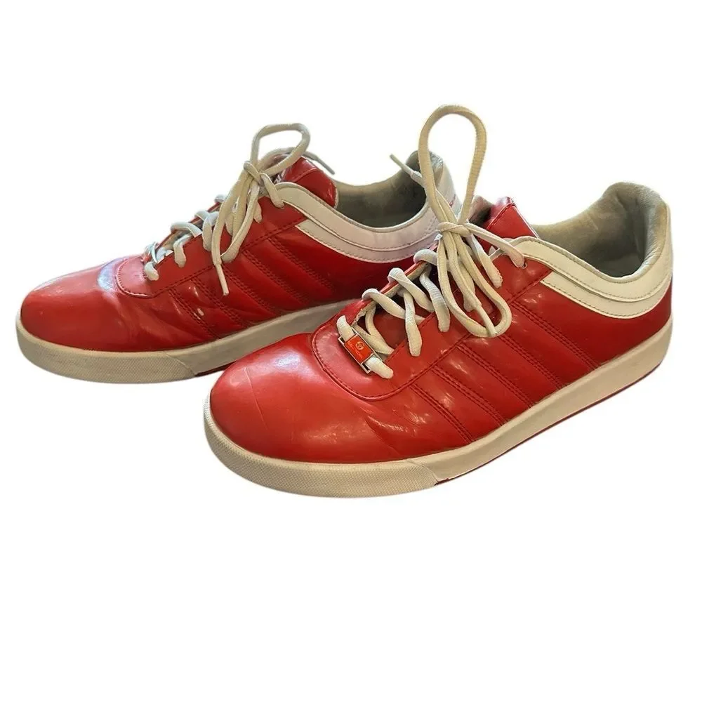 Men’s Sergio Tacchini Red Leather Sneakers Size 10.5